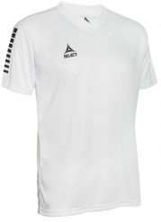 Koszulka piłkarska poliestrowa męska Select PISA biała. Białe koszulki sportowe męskie Select, l, bez wzorów, z materiału, bez kołnierzyka, bez ramiączek, do piłki nożnej. Za 101.73 zł.