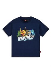 Koszulka Dziecięca Bio Bawełna LEGO Ninjago Taffy 112 Granatowa. Niebieskie t-shirty dla chłopców LEGO, bez wzorów, z bawełny, bez ramiączek. Za 49.49 zł.