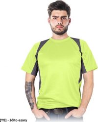 R.E.I.S. TSMODERN - T-shirt męski MODERN z siateczki - żółto-szary M. Szare t-shirty męskie R.E.I.S., m, bez wzorów, bez kołnierzyka. Za 31.88 zł.