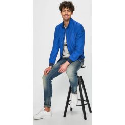 Geox - Kurtka. Niebieskie kurtki męskie Geox, m, bez wzorów, z bawełny, krótkie, bez kaptura. W wyprzedaży za 399.90 zł.