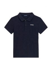 Guess Polo L6YP04 K3999 Granatowy Regular Fit. Niebieskie t-shirty dla chłopców Guess, z aplikacjami, z bawełny, bez ramiączek. Za 154.99 zł.