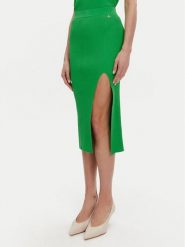 Silvian Heach Spódnica midi GPP25210LO Zielony Regular Fit. Zielone spódnice damskie Silvian Heach, s, bez wzorów, z syntetyku, midi. Za 149.99 zł.