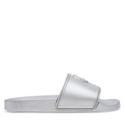 Klapki KARL LAGERFELD. Szare klapki damskie KARL LAGERFELD, bez wzorów, bez obcasa. Za 239.99 zł.
