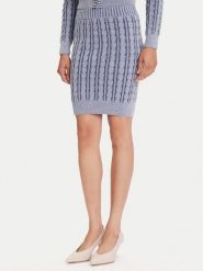 Guess Spódnica mini W5YD68 Z3OU0 Niebieski Regular Fit. Niebieskie spódnice damskie Guess, xxl, z aplikacjami, z bawełny, mini. Za 279.99 zł.