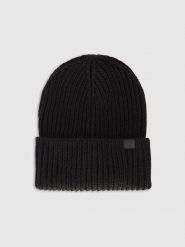 4F Czapka zimowa damska - czarna Uniwersalny. Czarne czapki i kapelusze damskie 4f, na zimę, bez wzorów, z materiału. Za 99.99 zł.