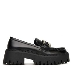 Loafersy DeeZee. Czarne mokasyny damskie DeeZee. Za 169.99 zł.