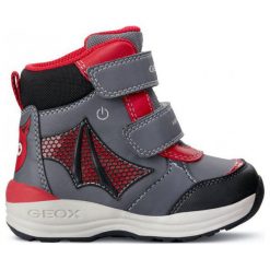 Geox Buty Zimowe Za Kostkę Chłopięce New Gulp 26 Szaro-Czerwone. Czerwone buty zimowe chłopięce marki Geox, bez wzorów. Za 349.00 zł.