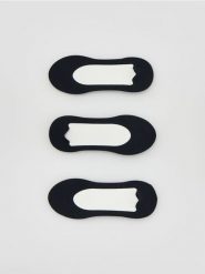Stopki 3 pack - czarny. Czarne skarpety damskie Reserved, bez wzorów. Za 49.99 zł.