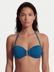 Max Mara Beachwear Góra od bikini Amelia 2616821239 Turkusowy. Niebieskie bikini damskie Max Mara Beachwear, bez wzorów. Za 639.99 zł.