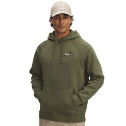 Bluza z kapturem Under Armour Rival HBR Logo. Czarne bluzy męskie Under Armour, m, bez wzorów, z bawełny, z kapturem. Za 280.07 zł.