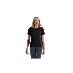 Koszulka trekkingowa damska Lana Merino Wool Crew Ss Women. Czarne t-shirty damskie Arc'teryx, bez wzorów, z nylonu, bez kołnierzyka. Za 419.99 zł.
