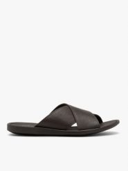 Brązowe klapki męskie. Brązowe klapki męskie Ryłko, z materiału, eleganckie. Za 299.99 zł.