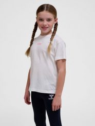 Koszulka dla dziewczynki Hummel Ella. Białe t-shirty i topy dla dziewczynek Hummel, bez wzorów, z bawełny, bez ramiączek. Za 151.00 zł.