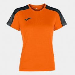 Koszulka do piłki nożnej damska Joma Academy III z krótkim rękawem. Brązowe t-shirty damskie Joma, xs, bez wzorów, sportowe, bez kołnierzyka. Za 82.95 zł.