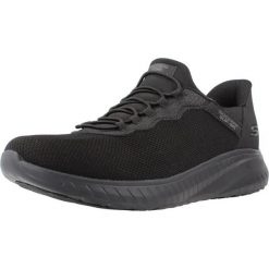 Buty SKECHERS 108194ECS SQUAD CHAOS Czarny. Czarne obuwie sportowe damskie Skechers, bez wzorów, z tkaniny, na fitness i siłownię. Za 319.99 zł.