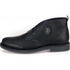 U.S. POLO ASSN. buty za kostkę męskie Must 44 czarne. Czarne eleganckie półbuty U.S. Polo Assn., za kostkę, bez zapięcia. W wyprzedaży za 259.00 zł.