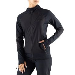 Bluza damska Viking Dimaro. Czarne bluzy sportowe damskie Viking, xs, bez wzorów, bez kaptura, trekkingowe. Za 189.80 zł.