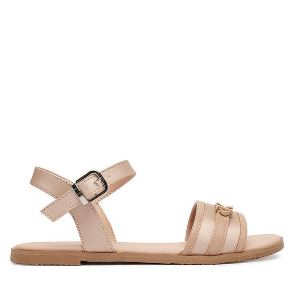 Sandały Calvin Klein. Brązowe sandały dziewczęce Calvin Klein, bez zapięcia. Za 349.99 zł.