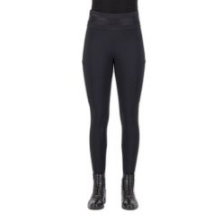 Damskie legginsy jeździeckie z pełną przyczepnością Euro-Star Impress. Czarne legginsy damskie EURO-STAR, bez wzorów, z elastanu. Za 515.25 zł.