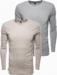 Ombre Zestaw longsleeve męski z długim rękawem - mix 2-pak V3 Z43 L. Bluzki z długim rękawem męskie Ombre, l, bez wzorów, bez kołnierzyka. Za 159.99 zł.