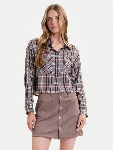 ONLY Koszula Riley 15351443 Szary Regular Fit. Szare bluzki damskie Only, xl, bez wzorów, z wiskozy, bez kołnierzyka, bez ramiączek. Za 79.99 zł.