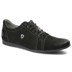 Czarne Półbuty Avanti Stylowe Obuwie Męskie. Czarne półbuty na co dzień męskie Avanti, z jeansu, eleganckie, bez zapięcia. Za 169.00 zł.