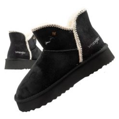 Buty zimowe botki za kostkę damskie Wrangler Elsa ocieplane. Czarne botki damskie Wrangler, na zimę, z gumy, za kostkę, bez obcasa, bez zapięcia. Za 269.00 zł.