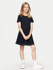 Tommy Hilfiger Sukienka codzienna KG0KG08197 M Granatowy Regular Fit. Niebieskie sukienki dla dziewczynek Tommy Hilfiger, bez wzorów, z syntetyku, bez ramiączek. Za 219.99 zł.