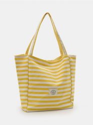 Dwustronna materiałowa torba shopper - wielobarwny. Torebki shopper damskie Sinsay, bez wzorów, z materiału, bez dodatków. Za 39.99 zł.