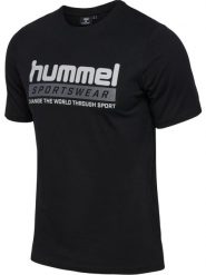 Koszulka Hummel Legacy Carson. Czarne t-shirty damskie Hummel, xs, bez wzorów, z bawełny, klasyczne, bez kołnierzyka. Za 150.50 zł.