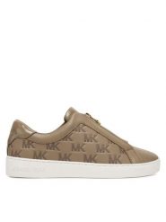 MICHAEL Michael Kors Sneakersy Keaton Zip Slip On 43T5KTFP5L Beżowy. Brązowe trampki i tenisówki damskie MICHAEL Michael Kors, bez wzorów, ze skóry, bez zapięcia. Za 389.99 zł.