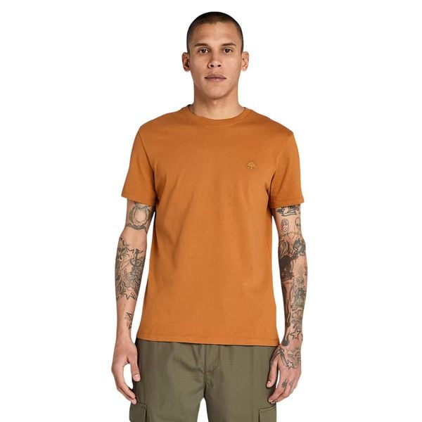 T-Shirt DNRV Short Sleeve Tee. Brązowe t-shirty męskie Timberland, m, bez wzorów, z materiału, bez kołnierzyka. Za 129.10 zł.