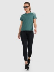4F Legginsy do biegania szybkoschnące damskie - czarne M. Czarne legginsy damskie 4f, m, bez wzorów, z podwyższonym stanem, długie, do biegania. Za 199.99 zł.