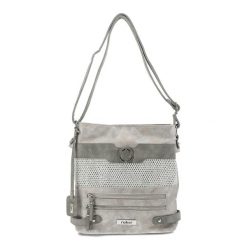 Szara Stylowa Torebka Damska Rieker. Szare listonoszki damskie Rieker, bez wzorów, biznesowe, bez dodatków. Za 249.00 zł.