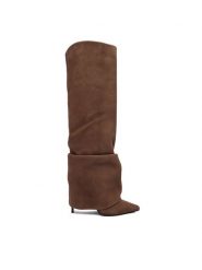 Le Silla Kozaki Stivale Andy 120 2030A100R1PPPOW Brązowy. Brązowe kozaki damskie LE SILLA, ze skóry, bez obcasa, na szpilce. Za 5,429.00 zł.