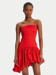 Bardot Sukienka koktajlowa Alyna Straples Mini 59981DB Czerwony Slim Fit. Czerwone sukienki damskie Bardot, bez wzorów, z syntetyku, wizytowe, bez kołnierzyka, bez ramiączek, mini. Za 449.99 zł.