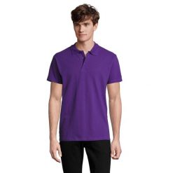Męska Koszulka Polo Spring II. Fioletowe koszulki polo męskie SOL'S, m, bez wzorów, z bawełny, bez ramiączek. Za 88.99 zł.