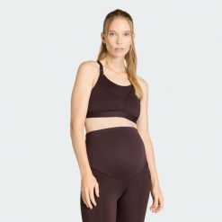 Biustonosz Optime Workout Medium Support Maternity. Brązowe obuwie sportowe damskie Adidas, bez wzorów, na fitness i siłownię. Za 259.00 zł.