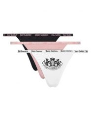 Juicy Couture Komplet 3 par stringów JCTTH225959 Kolorowy. Stringi damskie Juicy Couture, xs, bez wzorów, z syntetyku. Za 119.99 zł.