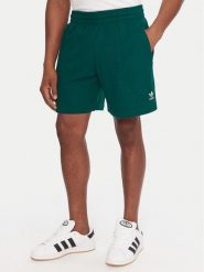 Adidas Szorty sportowe Essentials Trefoil JW1040 Zielony Regular Fit. Zielone krótkie spodenki sportowe męskie Adidas, m, bez wzorów, z bawełny. Za 189.99 zł.