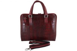 Torba na laptopa skórzana BARBERINI'S czerwona 118/1-13. Czerwone torby na laptopa damskie Barberinis, bez wzorów, ze skóry. Za 359.99 zł.