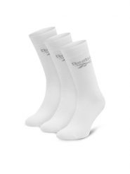 Reebok Skarpety długie R0367-SS24 (3-pack) Biały. Białe skarpety damskie Reebok, bez wzorów, z materiału. Za 44.99 zł.