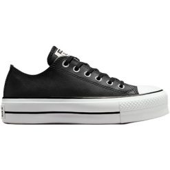 Trampki Converse Ctas Lift Clean Ox, Kobiety. Czarne obuwie sportowe damskie Converse, bez wzorów, ze skóry, casualowe, bez zapięcia. Za 590.00 zł.