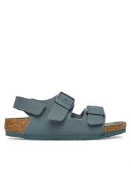 Birkenstock Sandały Milano As 1031669 S Niebieski. Niebieskie sandały chłopięce Birkenstock, ze skóry, bez zapięcia. Za 319.99 zł.