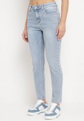 Jasnoniebieskie Klasyczne Jeansy Skinny Giarlia. Niebieskie jeansy damskie Born2be. Za 99.99 zł.