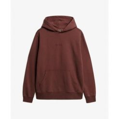 Bluza z kapturem i mikro logo Superdry. Brązowe bluzy męskie Superdry., m, bez wzorów, z kapturem. Za 339.55 zł.