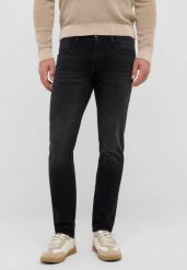 Męskie Spodnie jeansowe Mustang Style Oregon Slim Denim Black 1016798 4000 803. Czarne spodnie materiałowe męskie Mustang, l, bez wzorów, z denimu. Za 219.99 zł.