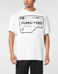 Koszulka T-shirt Col Rond Ss. Białe t-shirty męskie Plein Sport, l, bez wzorów, z bawełny, bez kołnierzyka. Za 433.55 zł.