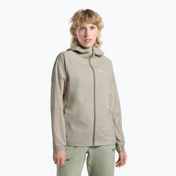 Kurtka przeciwwiatrowa damska Jack Wolfskin Prelight Octa. Brązowe kurtki damskie Jack Wolfskin, bez wzorów, z softshellu, bez kaptura, trekkingowe. Za 599.99 zł.