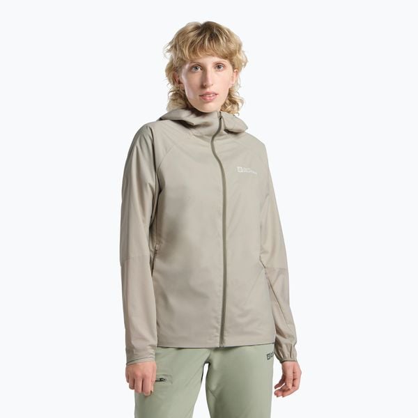 Kurtka przeciwwiatrowa damska Jack Wolfskin Prelight Octa. Brązowe kurtki damskie Jack Wolfskin, xs, bez wzorów, bez kaptura. Za 629.99 zł.